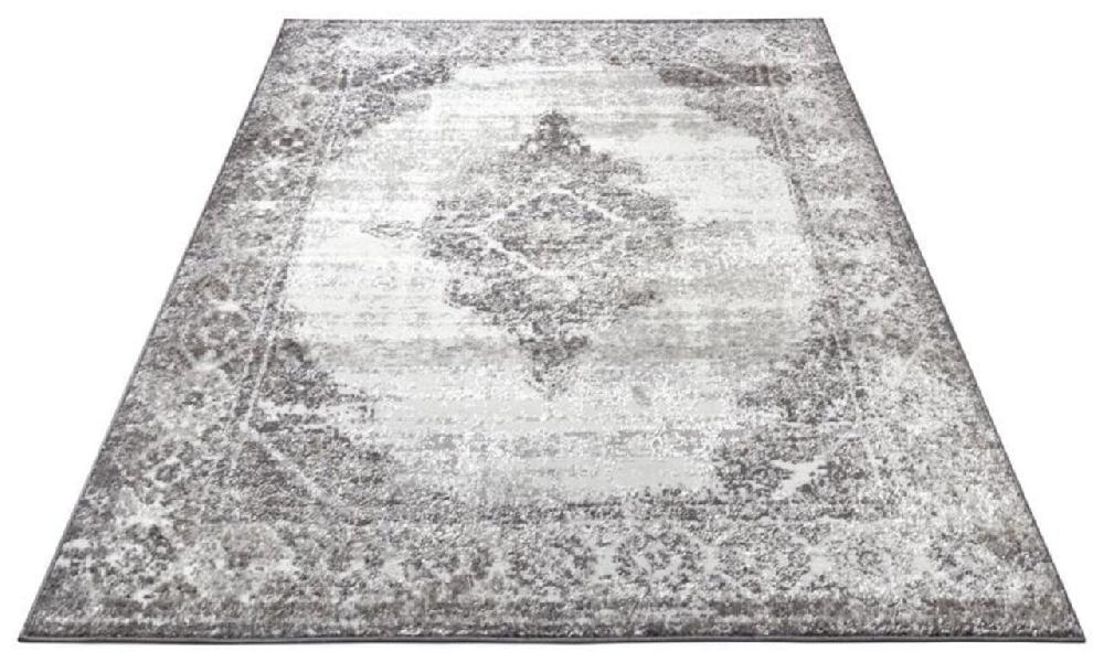 Flycarpets Vintage Vloerkleed - Shine Crème/Grijs