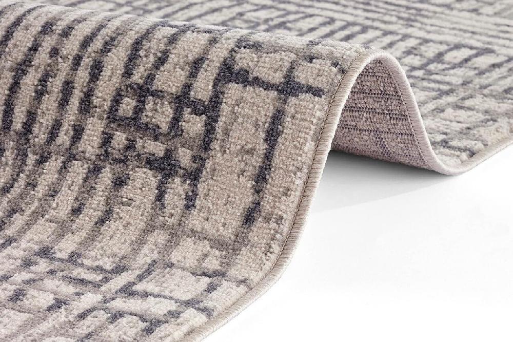 Flycarpets Vintage Vloerkleed - Sole Crème/Grijs