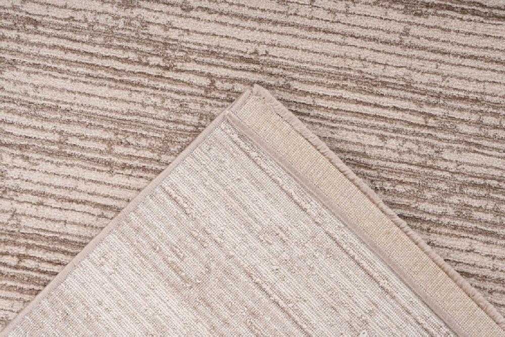 Flycarpets Vita Effen Beige Vloerkleed - Gestreept