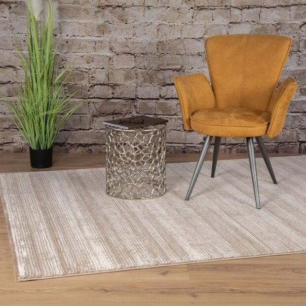 flycarpets Vita Effen Beige vloerkleed - Gestreept