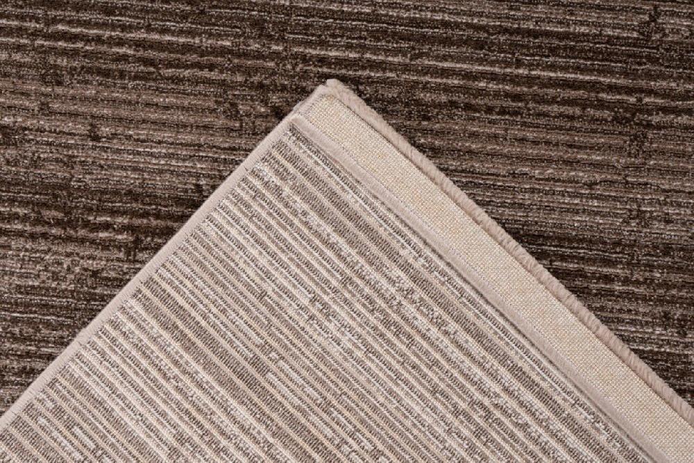 Flycarpets Vita Effen Taupe Vloerkleed - Gestreept