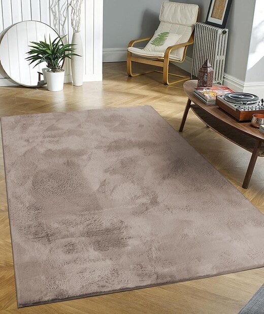 flycarpets Wasbaar fluffy vloerkleed - Amalfi Taupe