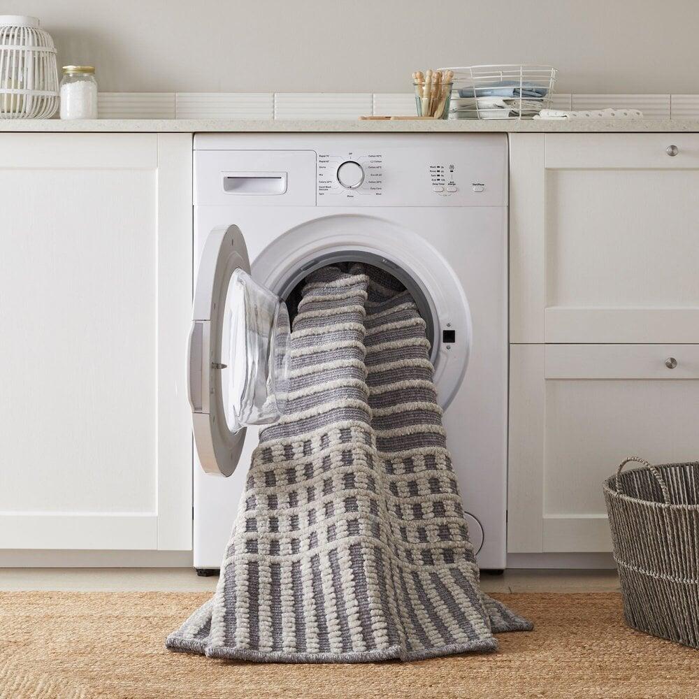 Flycarpets Wasbaar Vloerkleed - Elton Grijs