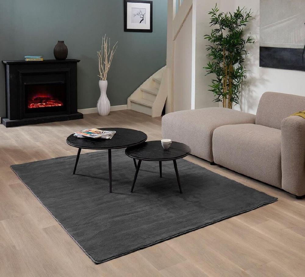 Flycarpets Wasbaar Vloerkleed - Malaga Antraciet