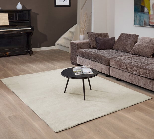 flycarpets Wasbaar vloerkleed - Malaga Crème flycarpets Wasbaar vloerkleed - Malaga Crème