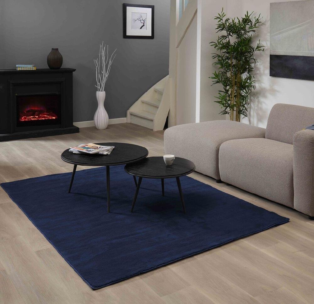 Flycarpets Wasbaar Vloerkleed - Malaga Navy