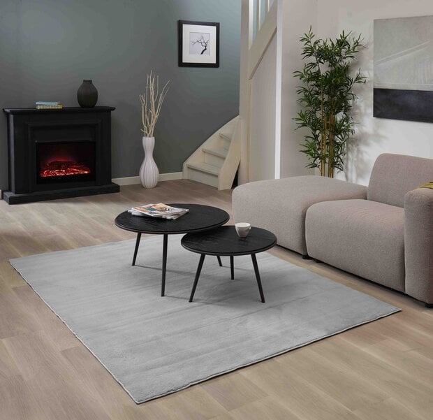 flycarpets Wasbaar vloerkleed - Malaga Zilver