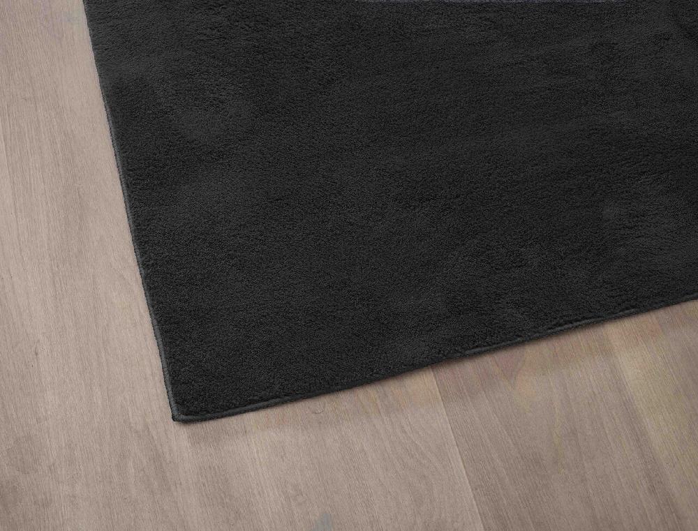 Flycarpets Wasbaar Vloerkleed - Malaga Zwart