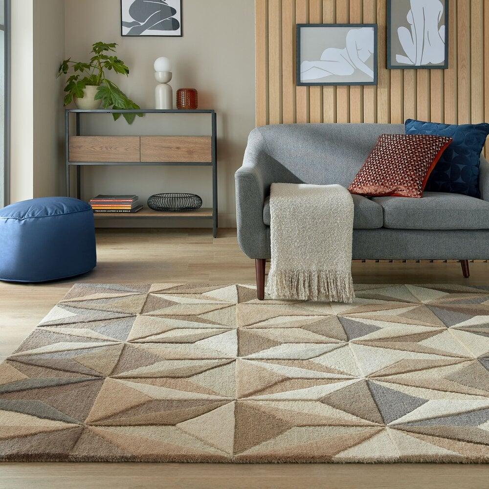 Flycarpets Wollen Vloerkleed - Reverie Beige/Grijs