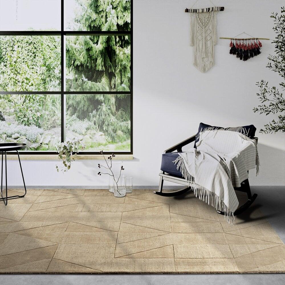 Flycarpets Wollen Vloerkleed - Ursule Beige