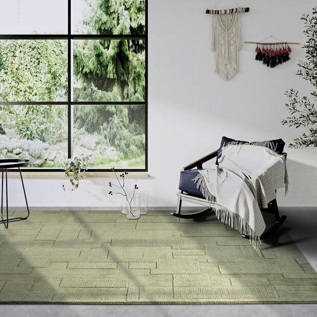 flycarpets Wollen vloerkleed - Wilhelmine Groen
