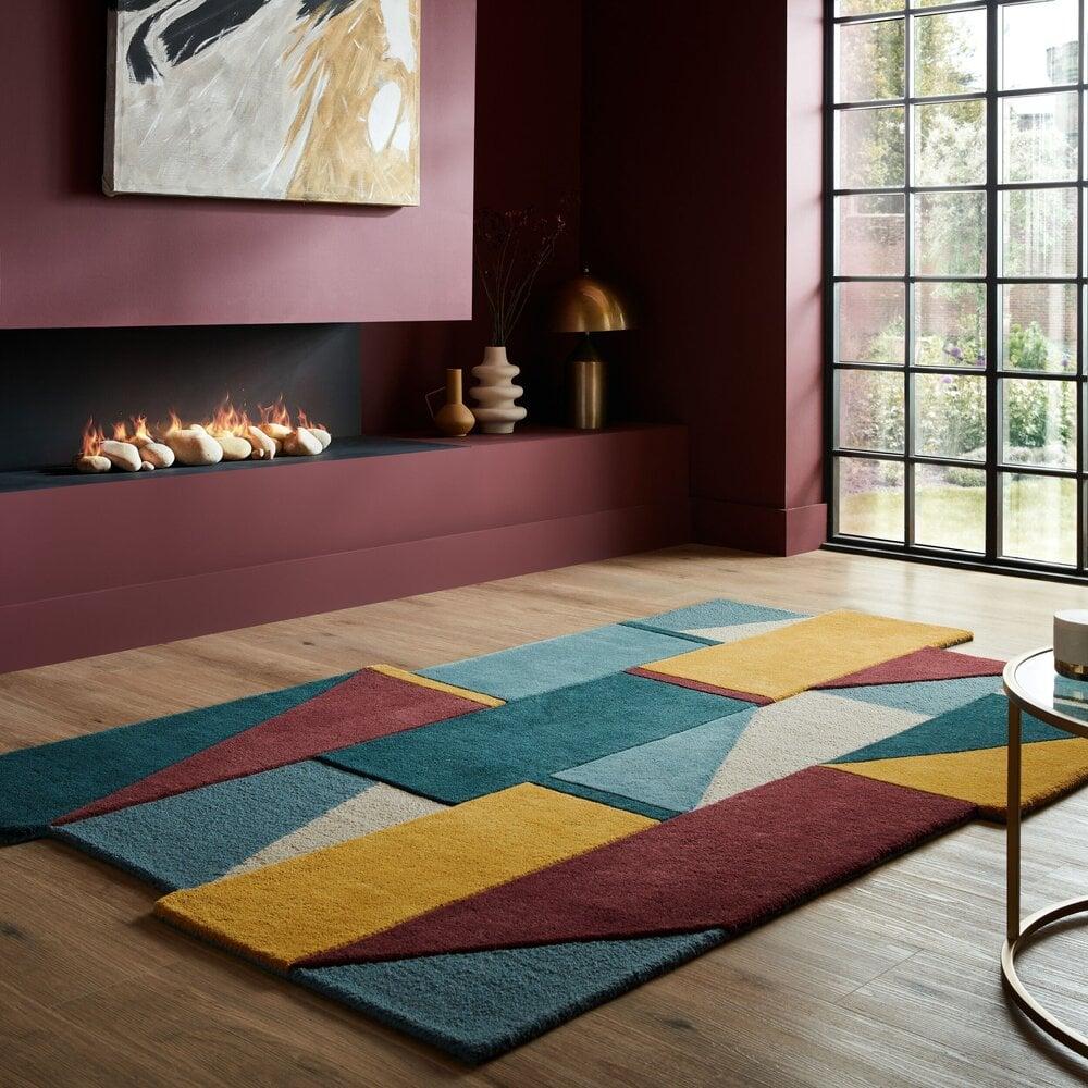 Flycarpets Geometrisch Vloerkleed - Shuffle Kleurrijk