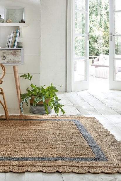 flycarpets Grace vloerkleed - Jute - Laagpolig Modern - Naturel / Grijs