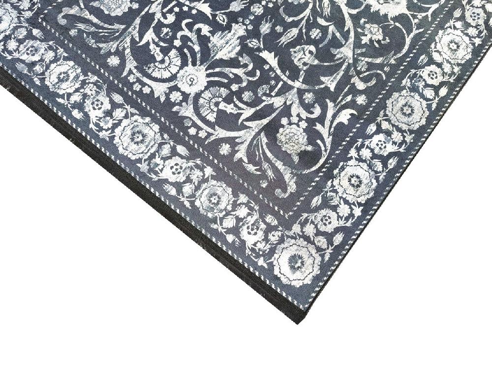 Flycarpets Hana Vintage Indoor & Outdoor Antraciet Vloerkleed - Wasbaar
