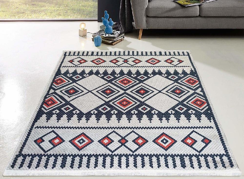 Flycarpets Hana Vintage Indoor & Outdoor Crème / Multi Vloerkleed - Wasbaar