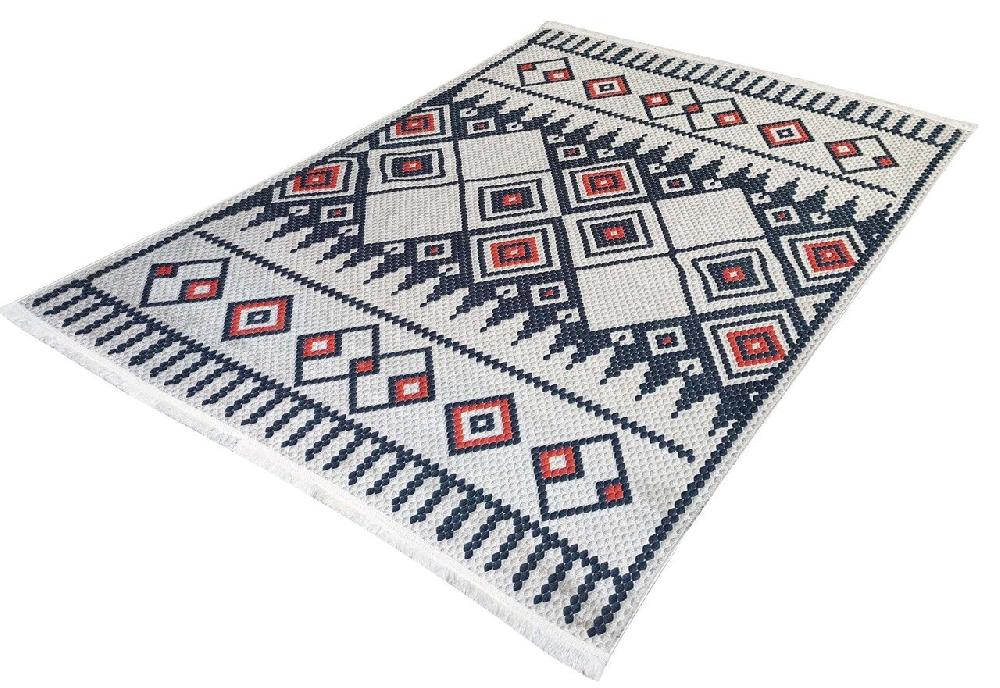 Flycarpets Hana Vintage Indoor & Outdoor Crème / Multi Vloerkleed - Wasbaar