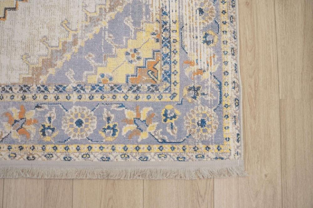 Flycarpets Hana Vintage Indoor & Outdoor Crème / Multi Vloerkleed - Wasbaar