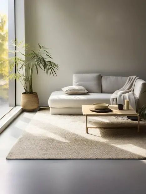 flycarpets Handgeweven Jute vloerkleed - Bouclé Jaipur Crème