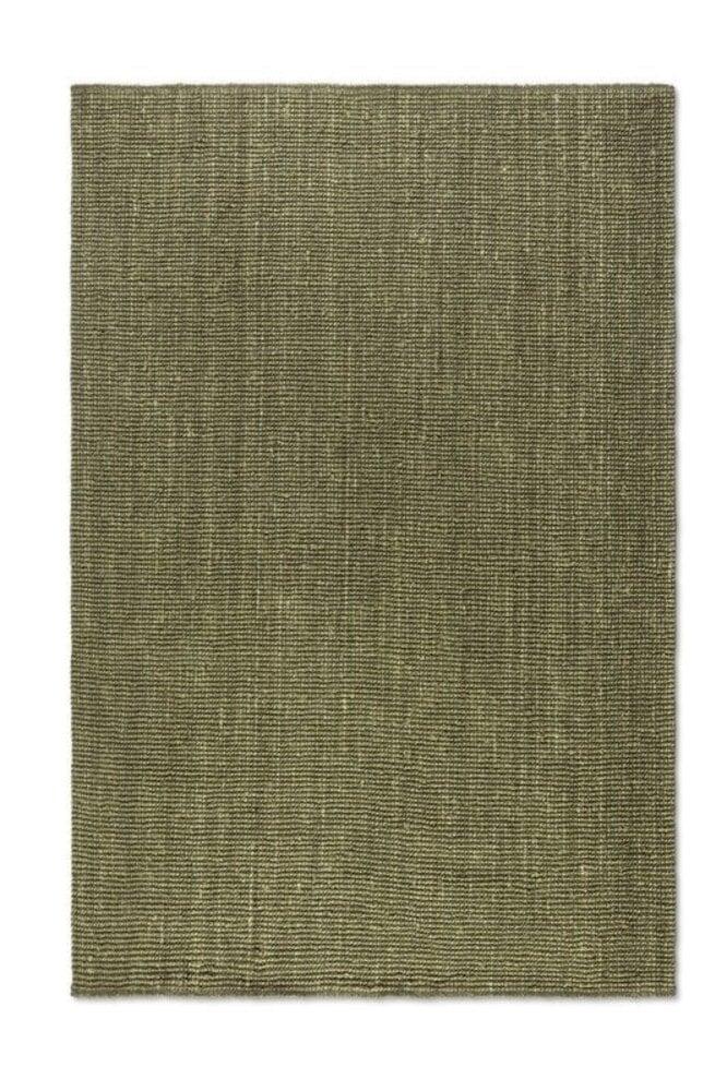 Flycarpets Handgeweven Jute Vloerkleed - Bouclé Jaipur Groen