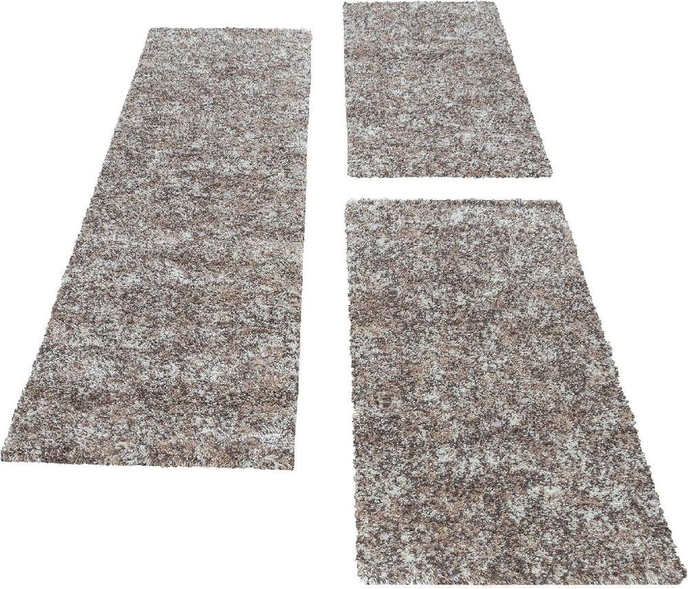 Flycarpets Hoogpolig Loper - Lorium Beige - Mocca - Crème