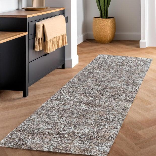 flycarpets Hoogpolig Loper - Lorium Beige - Mocca - Crème
