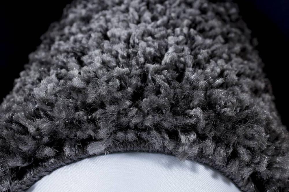 Flycarpets Hoogpolig Vloerkleed - Candy Shaggy Grijs Lijstmotief