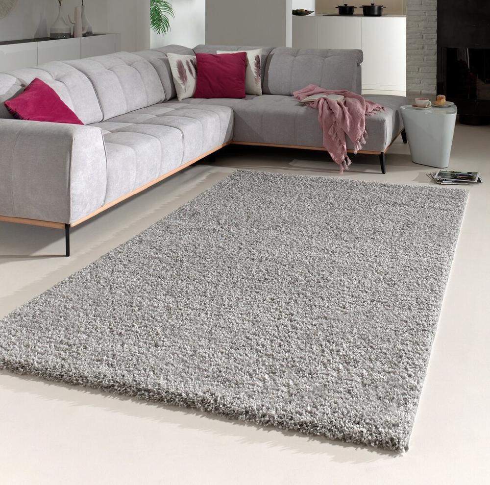 Flycarpets Hoogpolig Vloerkleed - Candy Shaggy Lichtgrijs