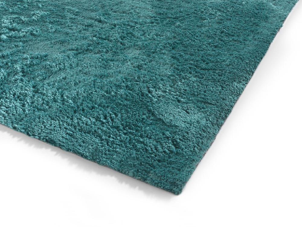 Flycarpets Hoogpolig Vloerkleed - Curacao Petrol Blauw