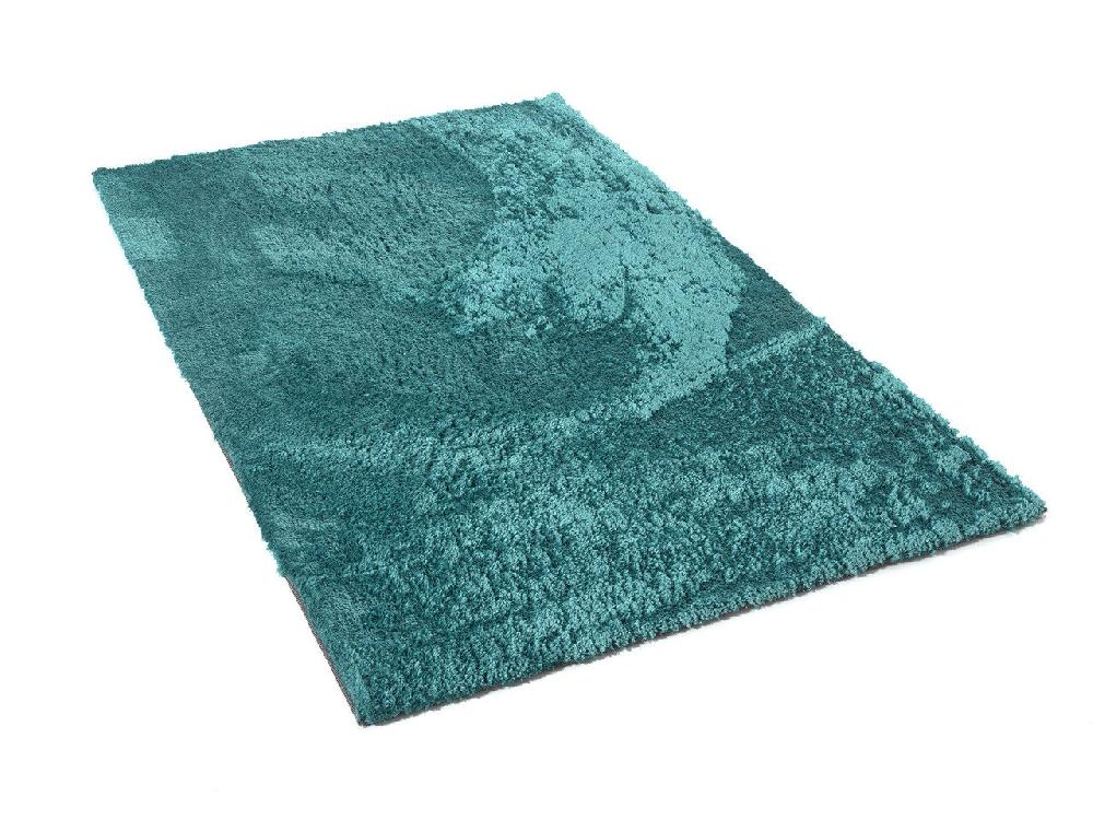 Flycarpets Hoogpolig Vloerkleed - Curacao Petrol Blauw