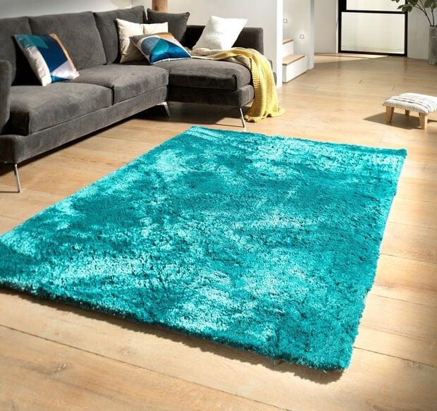 flycarpets Hoogpolig vloerkleed - Curacao petrol blauw flycarpets Hoogpolig vloerkleed - Curacao petrol blauw