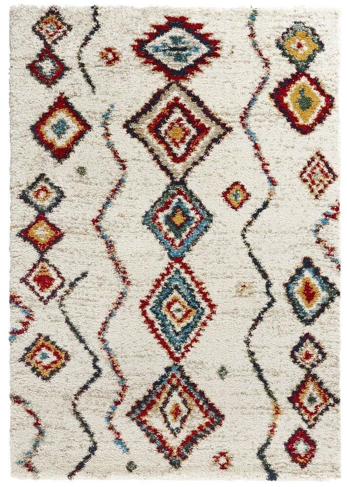 Flycarpets Hoogpolig Vloerkleed - Nomadic Bohemian Crème/Multi