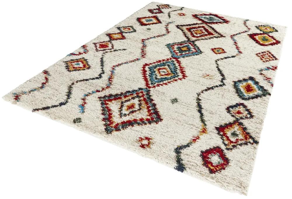 Flycarpets Hoogpolig Vloerkleed - Nomadic Bohemian Crème/Multi