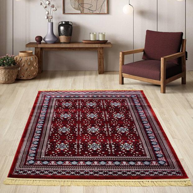 flycarpets Isfahan vloerkleed - Oosters Medaillon Klassiek - Rood