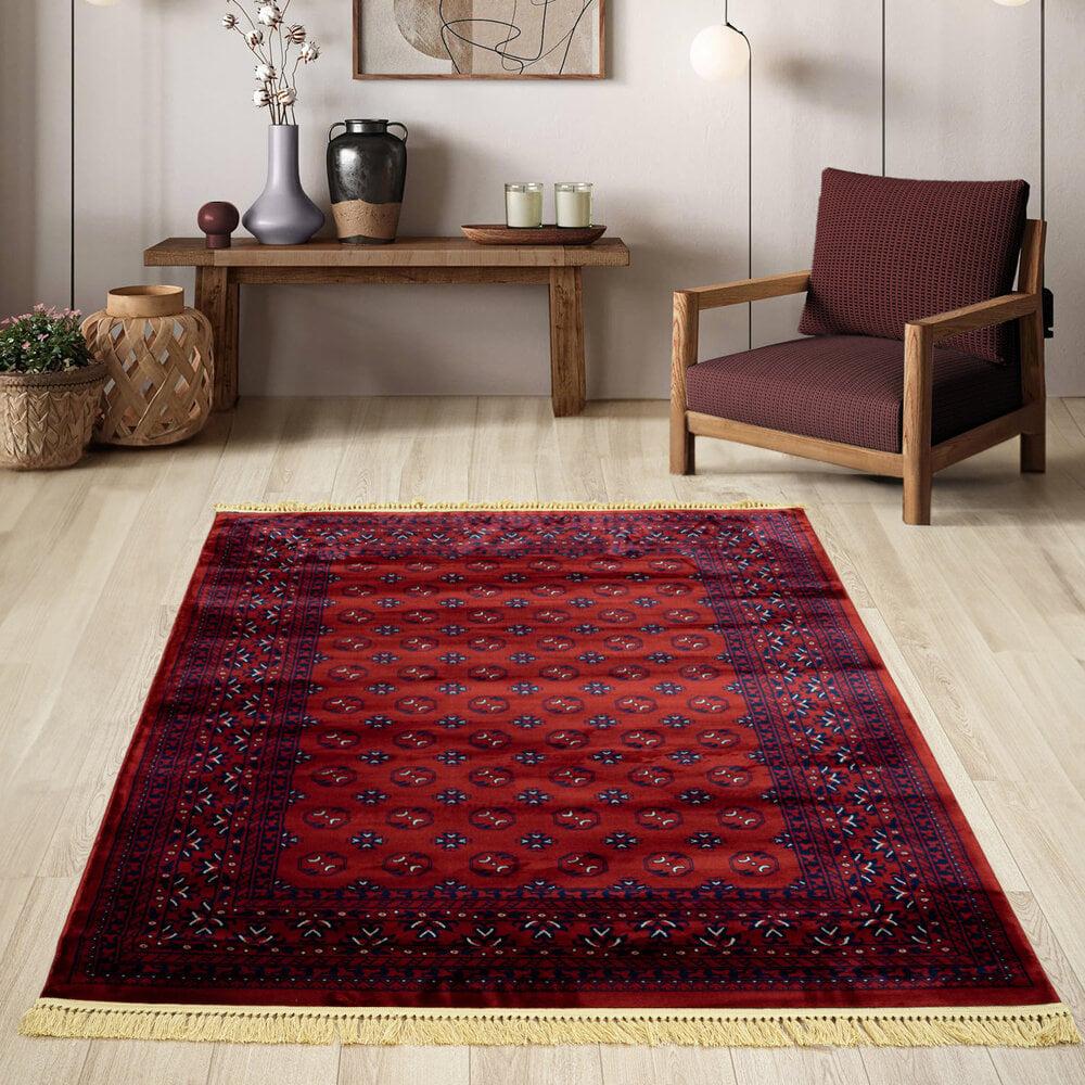 Flycarpets Isfahan Vloerkleed - Perzisch Medaillon Klassiek - Rood