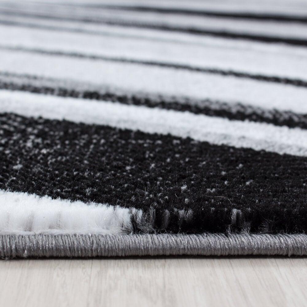 Flycarpets Jaden Modern Zwart / Grijs Vloerkleed - Laagpolig