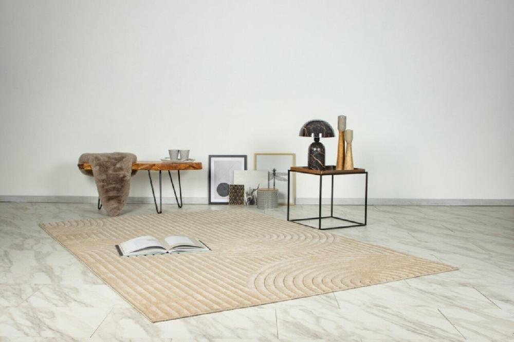 Flycarpets Justina Vloerkleed - Japandi Stijl Voor Binnen & Buiten Modern - Beige