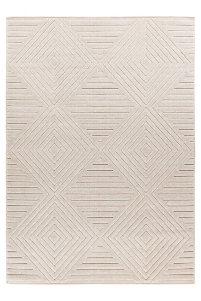 Flycarpets Justina Vloerkleed - Japandi Stijl Voor Binnen & Buiten Modern - Crème