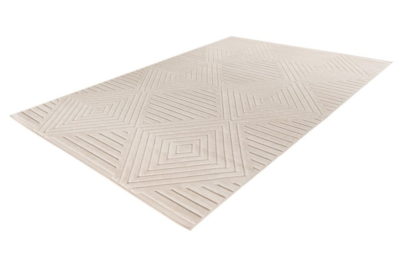 Flycarpets Justina Vloerkleed - Japandi Stijl Voor Binnen & Buiten Modern - Crème