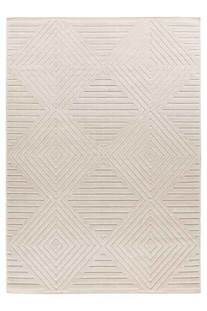 flycarpets Justina vloerkleed - Japandi Stijl Voor Binnen & Buiten Modern - Crème