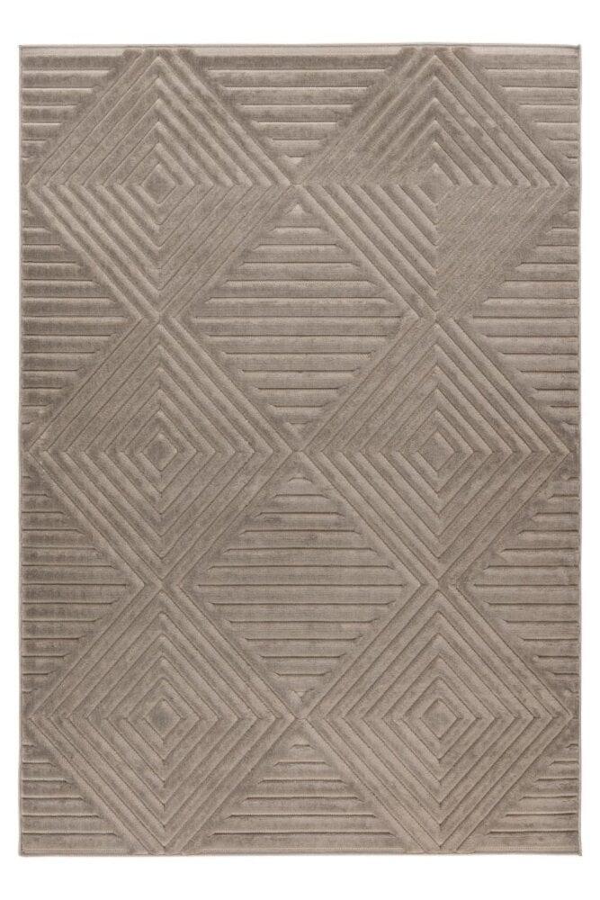 Flycarpets Justina Vloerkleed - Japandi Stijl Voor Binnen & Buiten Modern - Zilver / Grijs