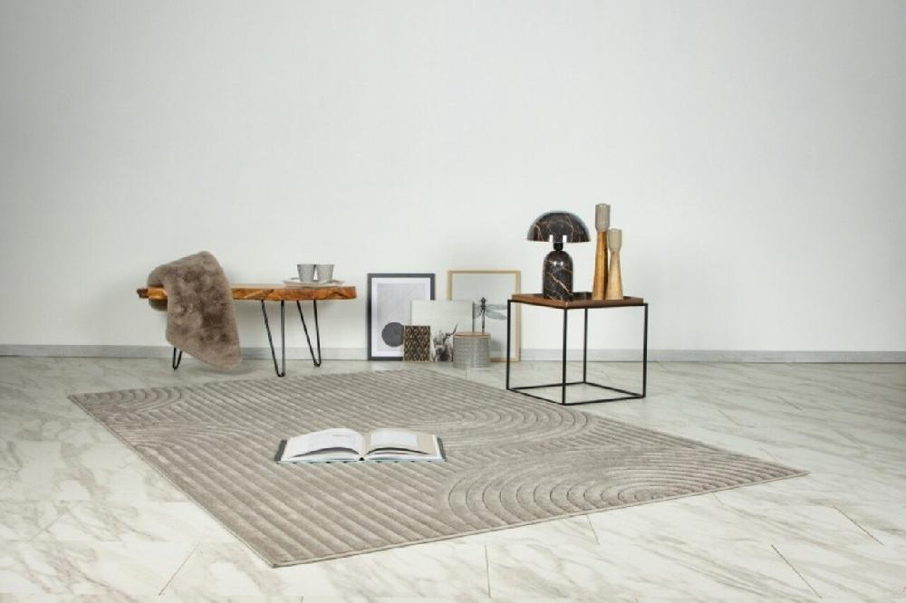 Flycarpets Justina Vloerkleed - Japandi Stijl Voor Binnen & Buiten Modern - Grijs