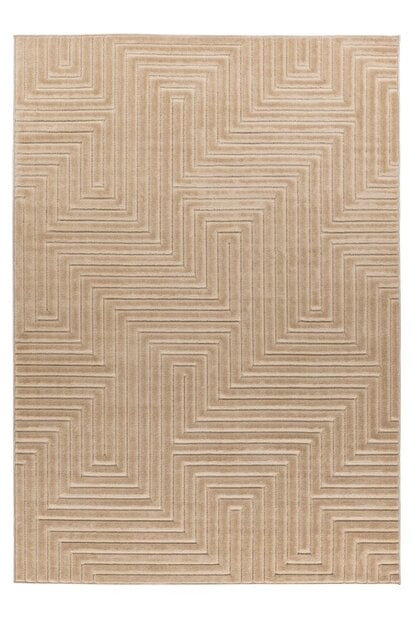 flycarpets Justina vloerkleed - Japandi Stijl Voor Binnen & Buiten Modern - Beige
