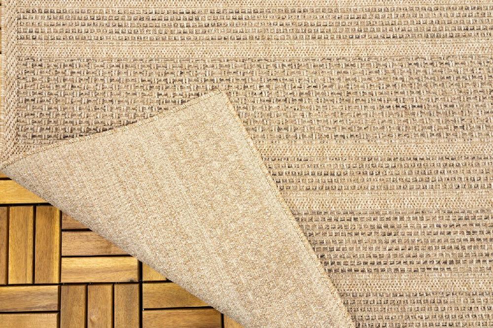 Flycarpets Jute Look Buitenkleed - Ceres Gestreept Naturel