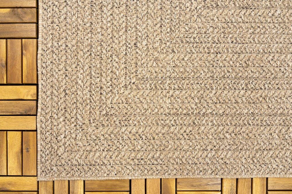 Flycarpets Jute Look Buitenkleed - Ceres Kader Naturel