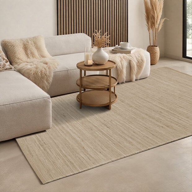 flycarpets Jute Wol Katoen vloerkleed - Dhaka Naturel flycarpets Jute Wol Katoen vloerkleed - Dhaka Naturel