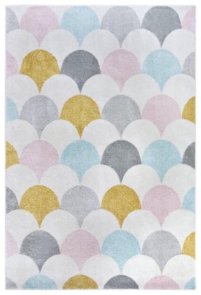 Flycarpets Kindervloerkleed - Adventures Wolken Crème/Multi