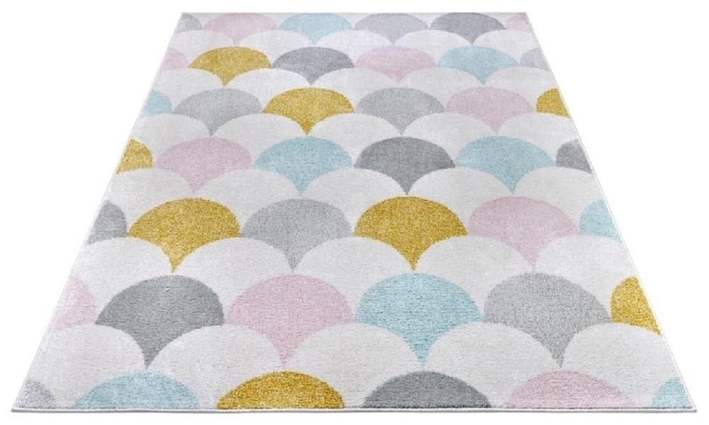 Flycarpets Kindervloerkleed - Adventures Wolken Crème/Multi