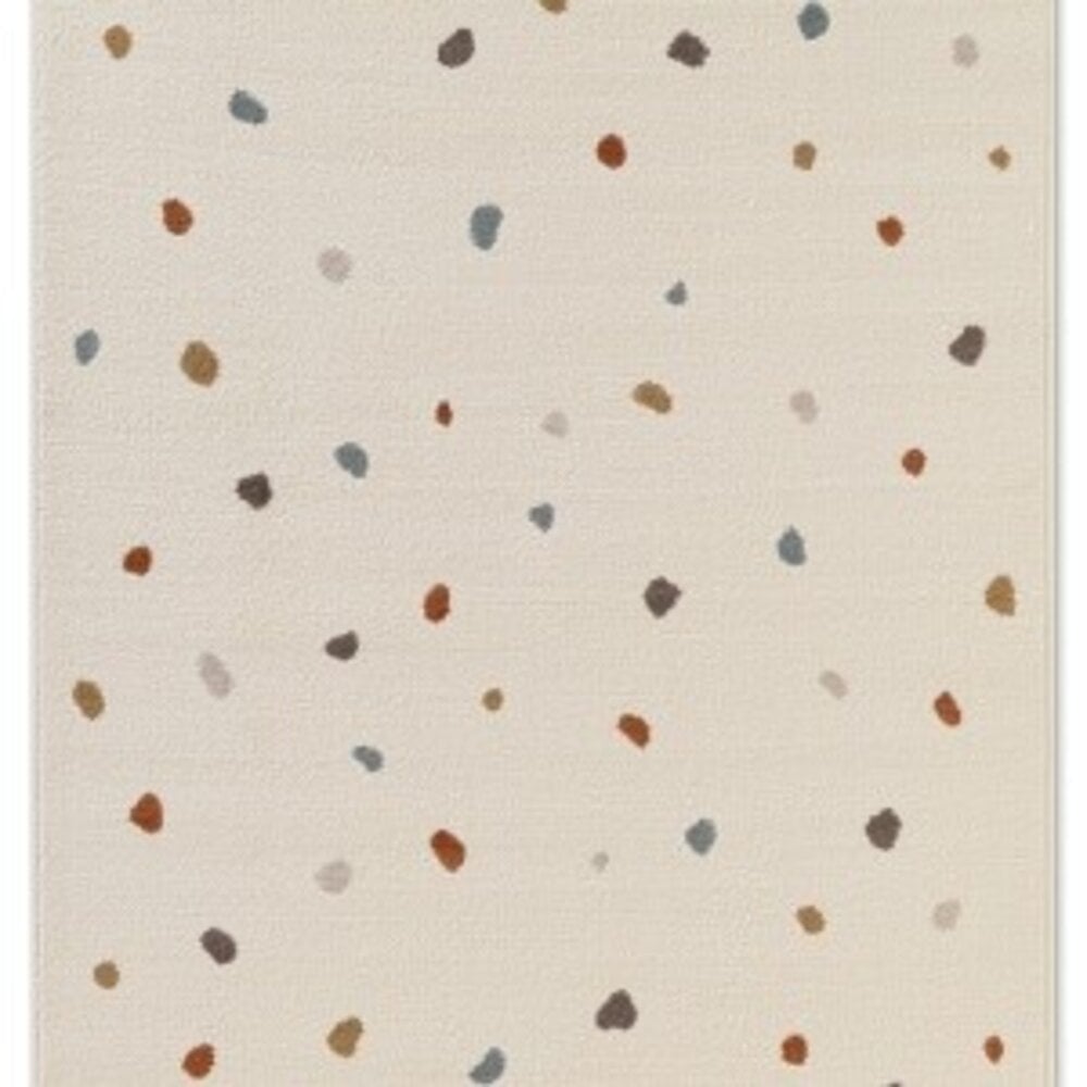 Flycarpets Kindervloerkleed - Funny Dots Crème/Kleurrijk
