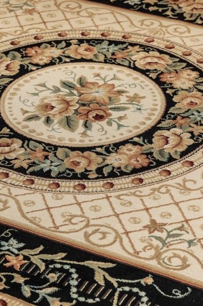 Flycarpets Klassiek Vloerkleed - Herat Adraskan Zwart/Beige