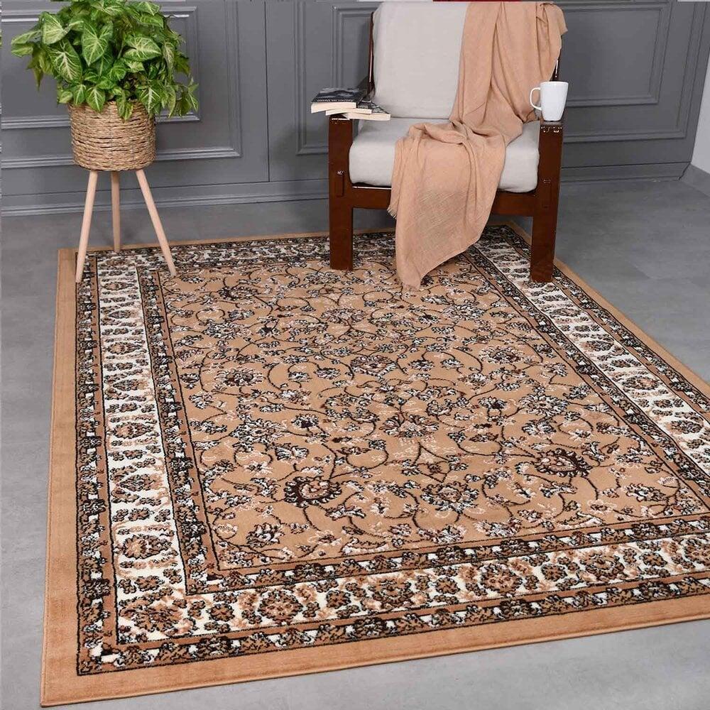 Flycarpets Klassiek Vloerkleed - Skazar Oosters Motief Beige